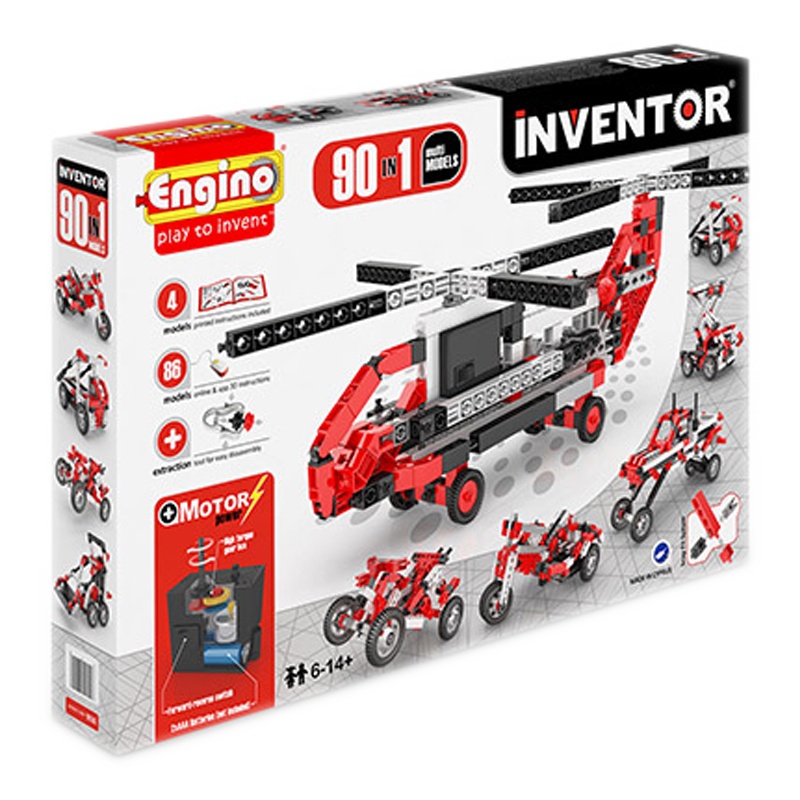 engino英吉诺欧洲原装进口儿童益智玩具90合1电动拼装积木模型男孩女孩礼物