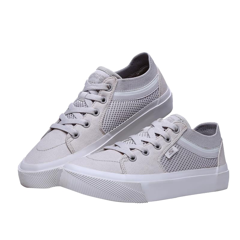 Skechers斯凯奇女鞋夏季新款时尚板鞋低帮透气休闲帆布鞋16332