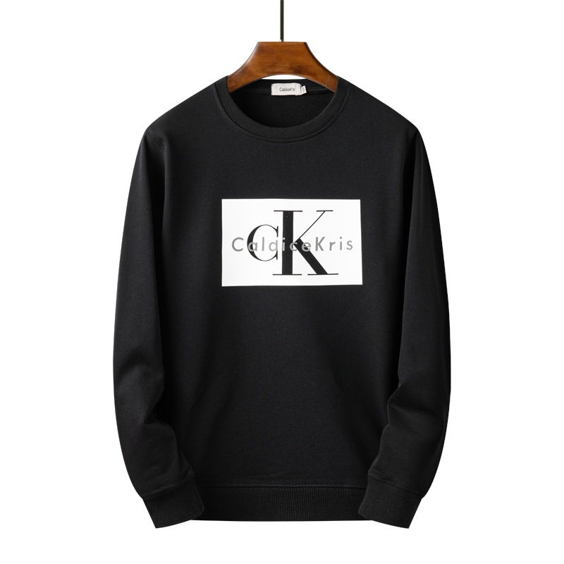Caldicekris 秋季男士圆领套头长袖卫衣休闲百搭上衣字母印花