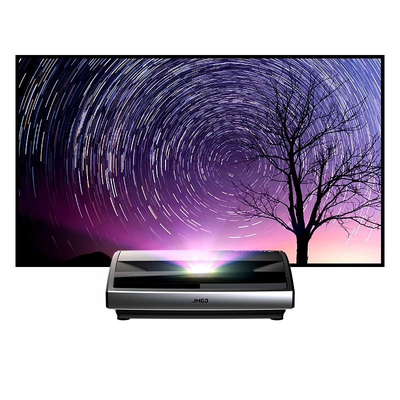 坚果(JmGO)U1 4K激光电视投影仪 超短焦投影机家用 (4K分辨率 2400ANSI 杜比认证音响 家庭智能影院)