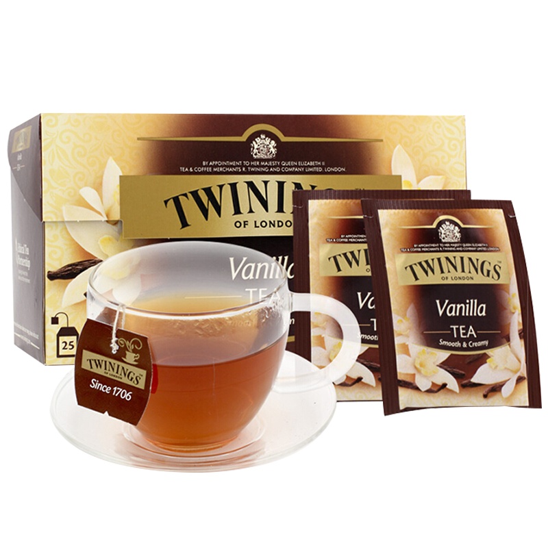 英国川宁(TWININGS) 香草果香红茶 进口茶叶袋泡茶包 25包*2g