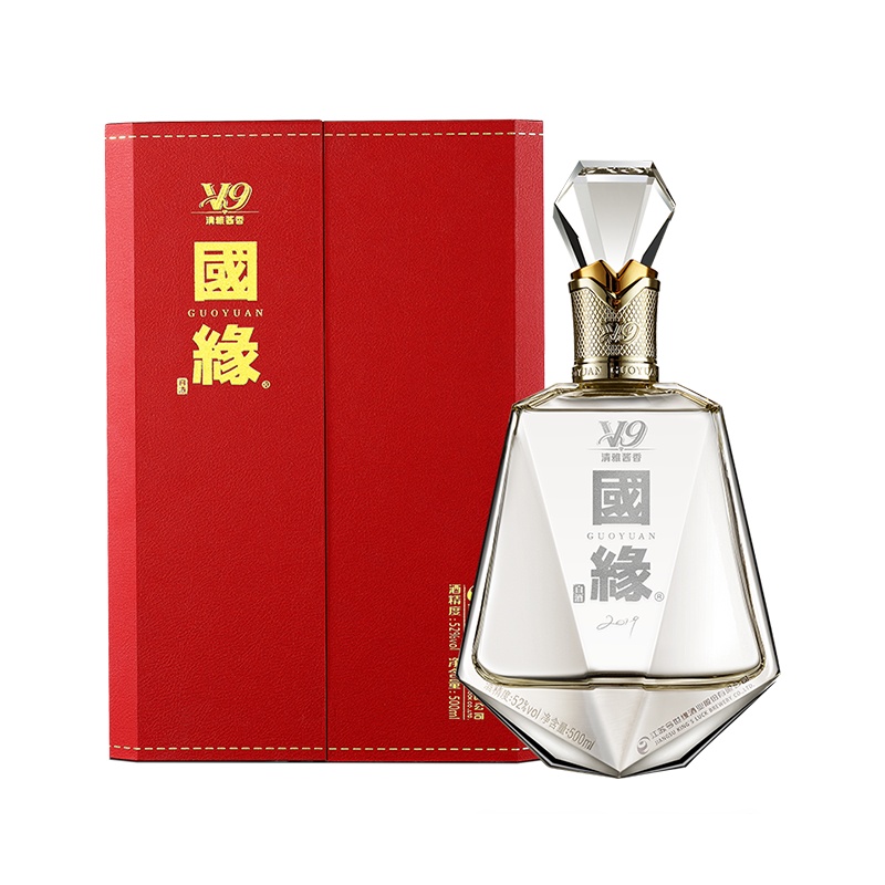 今世缘 国缘V9 52度 500ml 单瓶 清雅酱香型 白酒