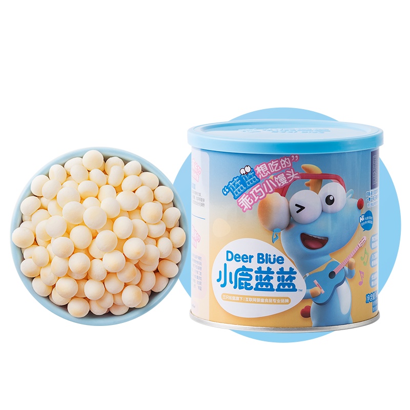 小鹿蓝蓝 乖巧小馒头160g 宝宝零食牛奶小馒头儿童饼干营养奶豆