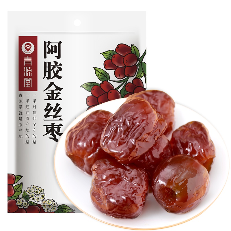 青源堂 阿胶金丝枣 水晶蜜饯100g