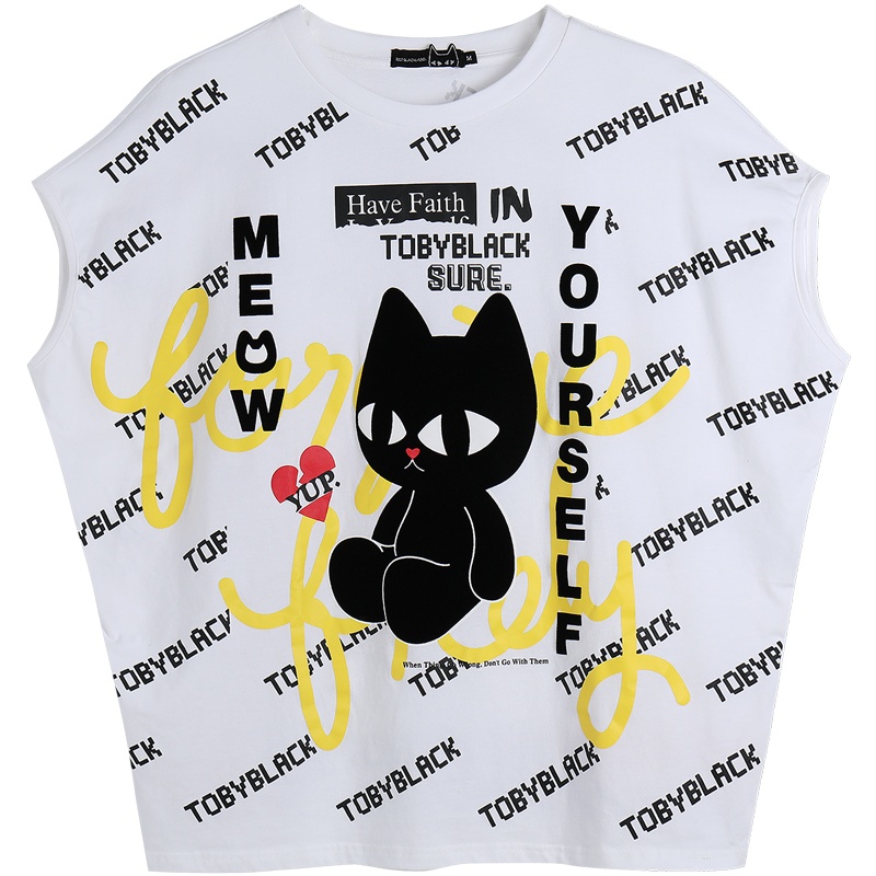 a02商场同款潮流街头风卡通字母印花短袖T恤女D1U2D0361KT