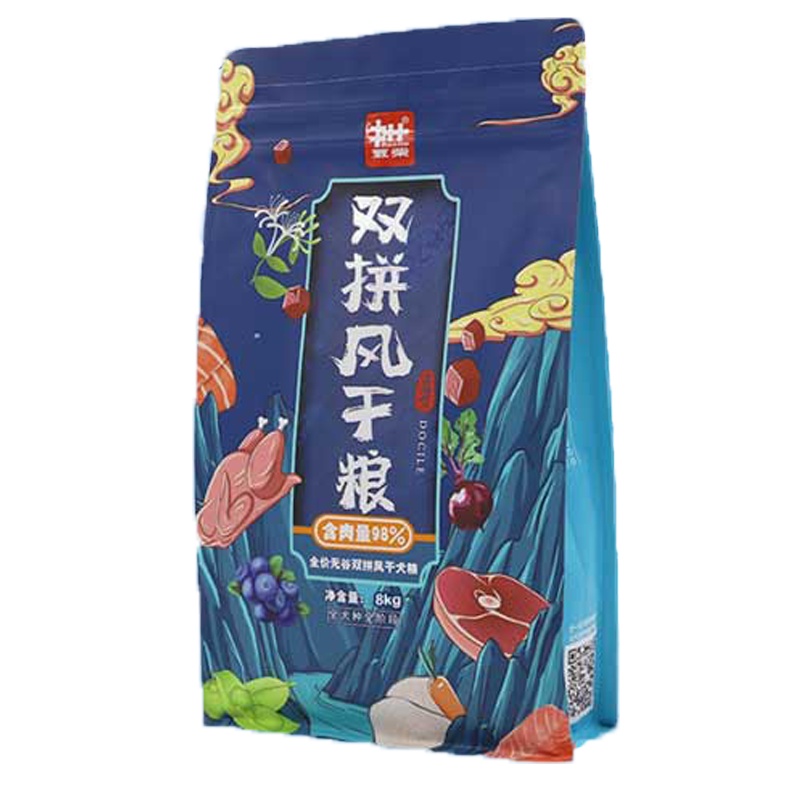豆柴(docile)狗粮 成犬幼犬双拼风干粮全价无谷配方小型犬泰迪比熊金毛中大型犬通用犬主粮8kg