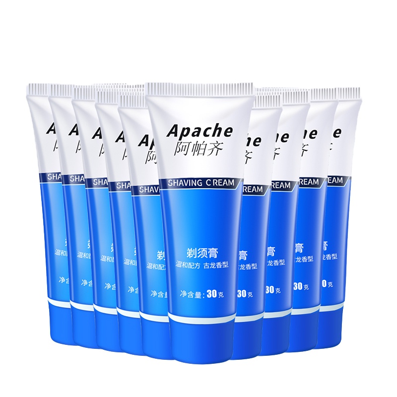 Apache阿帕齐刮胡膏30g*10支古龙香型男士手动剃须膏