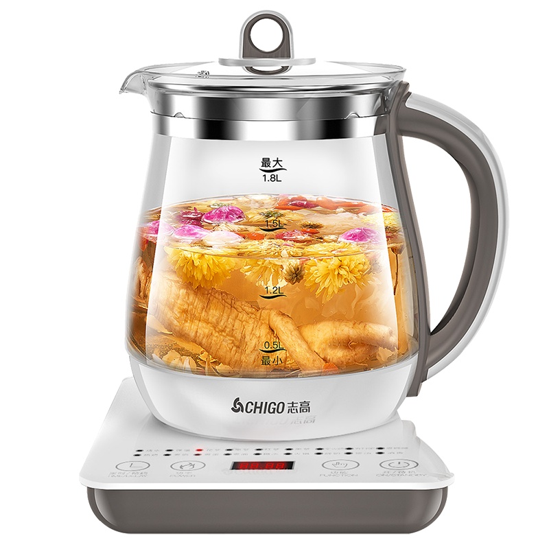 志高(CHIGO)养生壶ZG-X1861(白咖)不锈钢发热盘 6段保温 18大功能 煎药壶电水壶 紫色