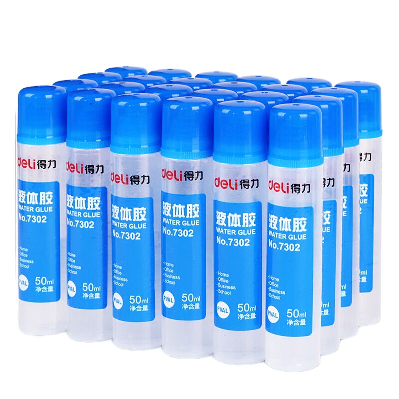 得力(deli) 液体胶水7302 50ml中号 单支装