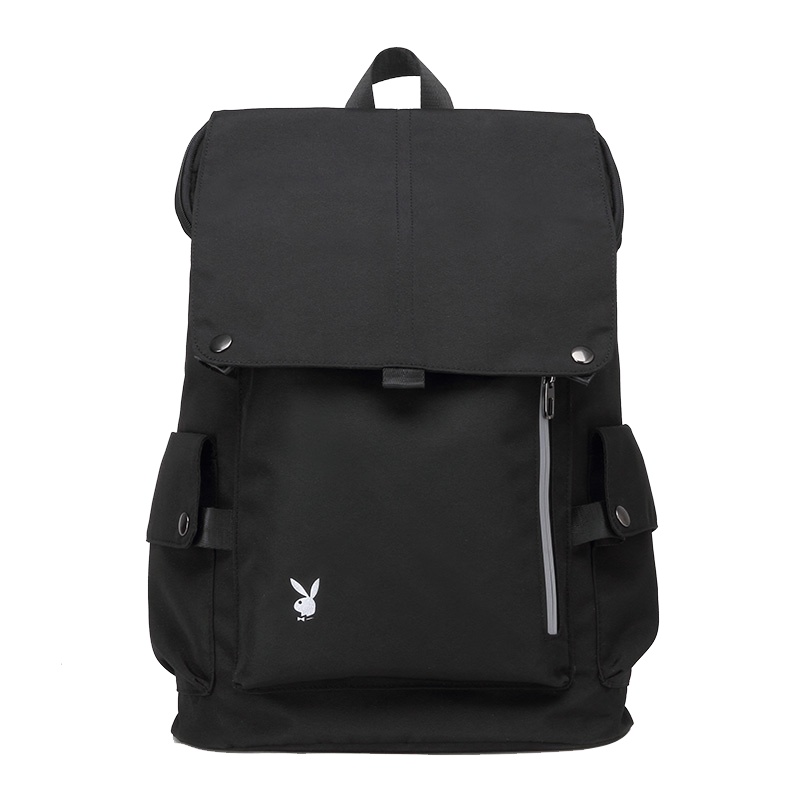 花花公子男士双肩包休闲高中学生书包大学生时尚潮流电脑旅行背包