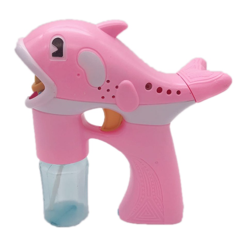捷光玩具 儿童海豚泡泡枪玩具全自动网红抖音同款电动吹泡泡枪手 [粉色海豚泡泡机]