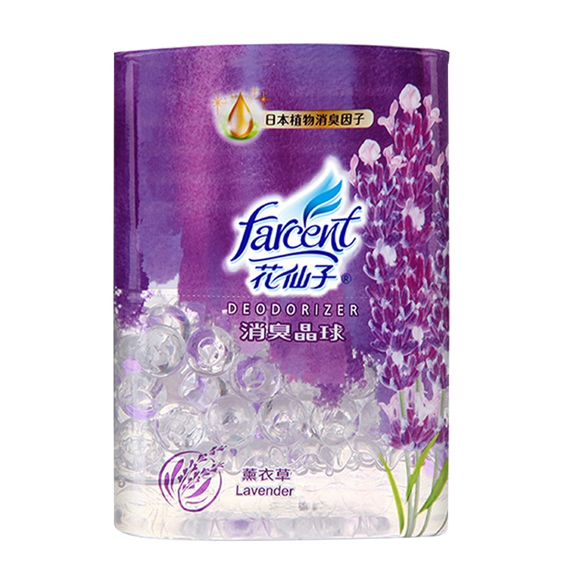 花仙子 薰衣草香氛晶球空气清新剂固体芳香剂清香剂香薰厕所除臭味剂 1瓶装