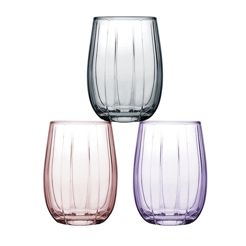 Pasabahce帕莎帕琦 欧洲进口无铅玻璃创意时尚灵卡彩杯380ml随机颜色