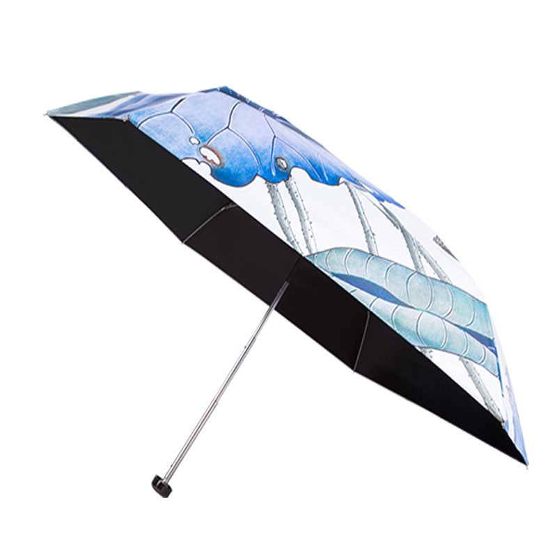 宏达HONDAR 小五折荷塘花语太阳伞防紫外线遮阳防晒手机伞女洋伞4640