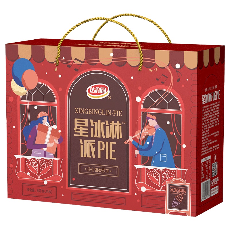 达利园星冰淋派冰淇淋味600g西式糕点礼盒装