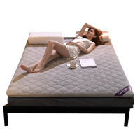 曼凝家纺 秋冬加厚羊羔绒单双人床垫防滑可折叠法莱绒纯色硬质棉透气床褥子