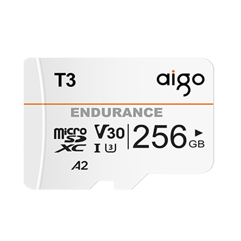 爱国者（aigo）T3手机内存卡256G TF卡行车记录仪高速储存卡监控摄像头内存专用Micro sd卡
