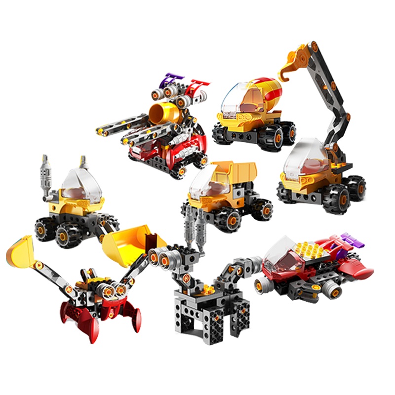 费乐104颗粒工程科教机械积木儿童玩具男女孩子1628-2