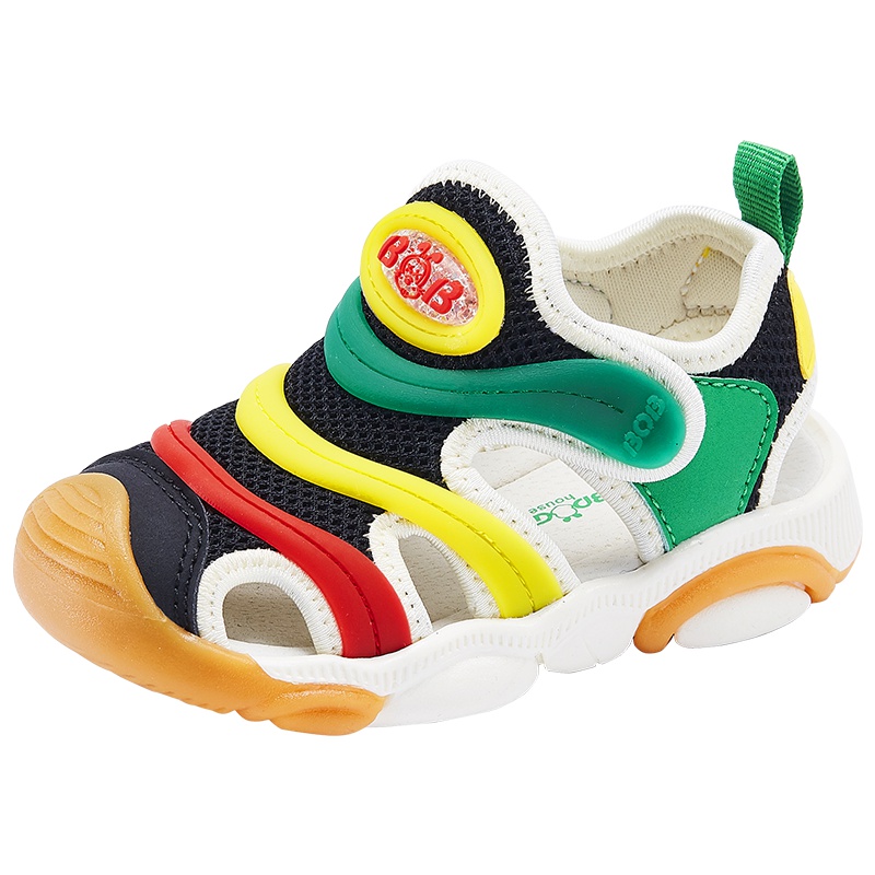 BOBDOG HOUSE巴布豆童鞋儿童凉鞋2019夏季男童女童包头时尚宝宝沙滩鞋MA9285