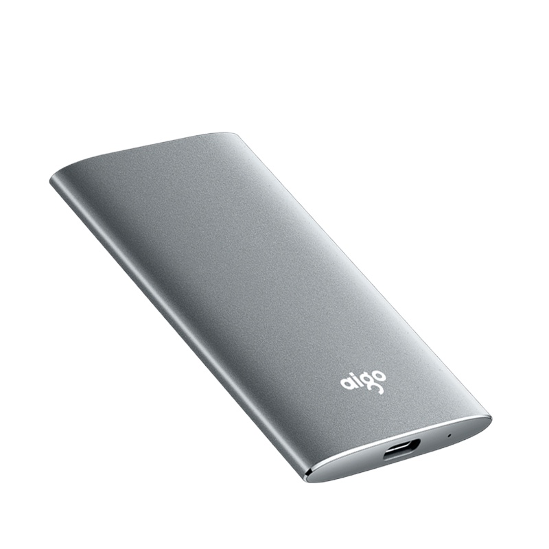 爱国者(aigo)S02 500GB USB3.1移动固态硬盘(PSSD)金属抗震防摔高速读写 灰色 (单位:个)