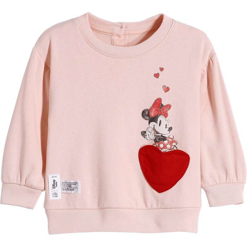 Gap婴儿迪士尼可爱印花圆领毛圈布休闲卫衣650019秋冬新款