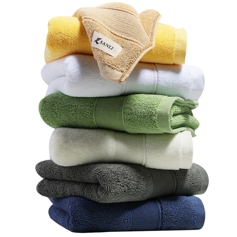 三利 精梳棉缎档星级酒店加厚大毛巾1条 纯棉柔软吸水洗脸面巾 165克