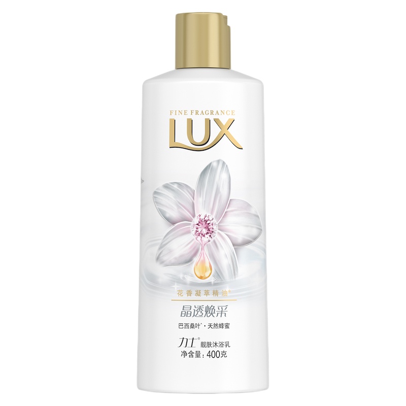 力士(LUX)靓肤沐浴露 晶透焕采400ml(白皙焕采 沐浴乳)