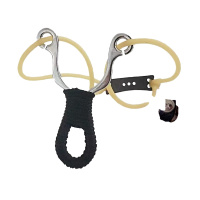 DP 弹弓 1745圆皮筋 高精度精准强力高压器打弹弓 指叉弹弓+7皮筋700钢珠1戒指