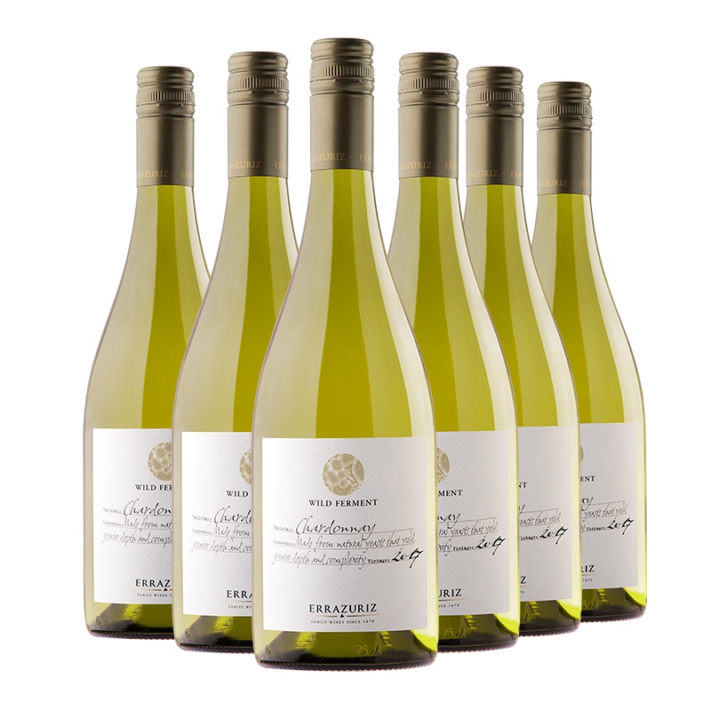 智利原瓶进口红酒 伊拉苏天然酵母发酵霞多丽干白葡萄酒 整箱装750ML*6