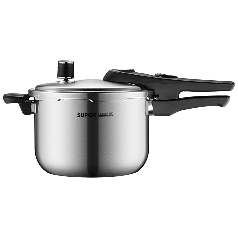 苏泊尔高压锅 家用燃气304加厚不锈钢 22cm蓝眼升级压力锅 防爆 容量5L YW223LB1