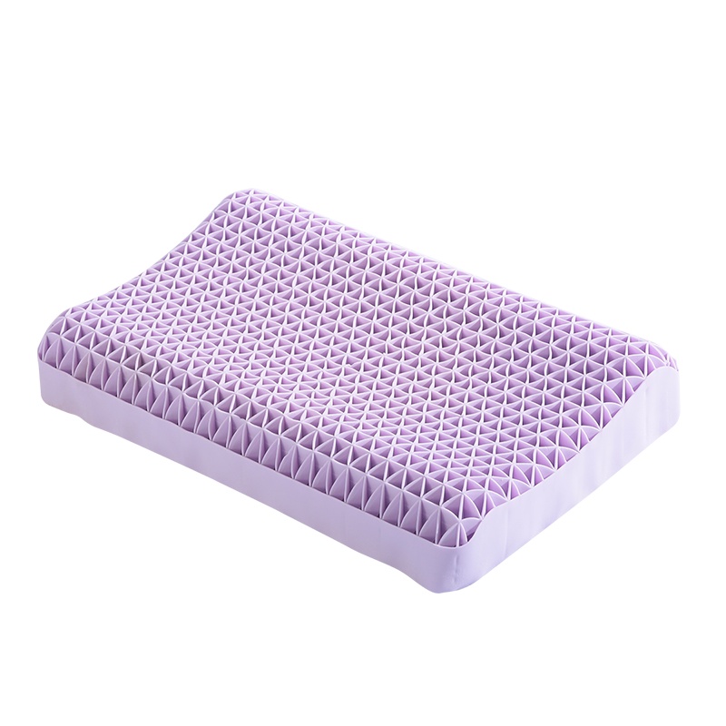 凯诗风尚(CHARSON)无压枕 舒适无压B型枕芯 护颈透气高弹体枕头52*35*(8.5-10)cm 紫色/蓝色