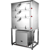 圣托(Shentop)学校食堂燃气蒸箱商用 不锈钢蒸菜蒸鱼蒸饭柜 酒店饭店三门海鲜蒸柜 STAH-HZ3