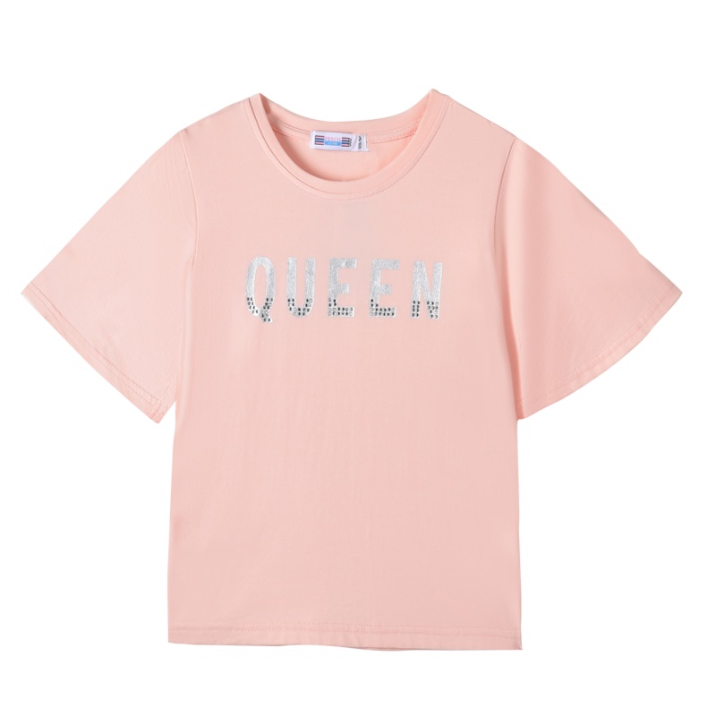 铅笔俱乐部童装2020夏装新款女童圆领T恤儿童短袖中大童休闲上衣