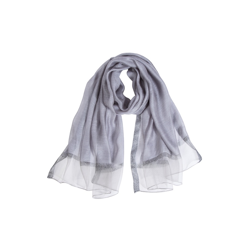 宏达HONDAR 女春夏温婉简约围巾空调披肩闪耀轻薄金线撞彩防晒海边度假沙滩丝巾韩版潮流