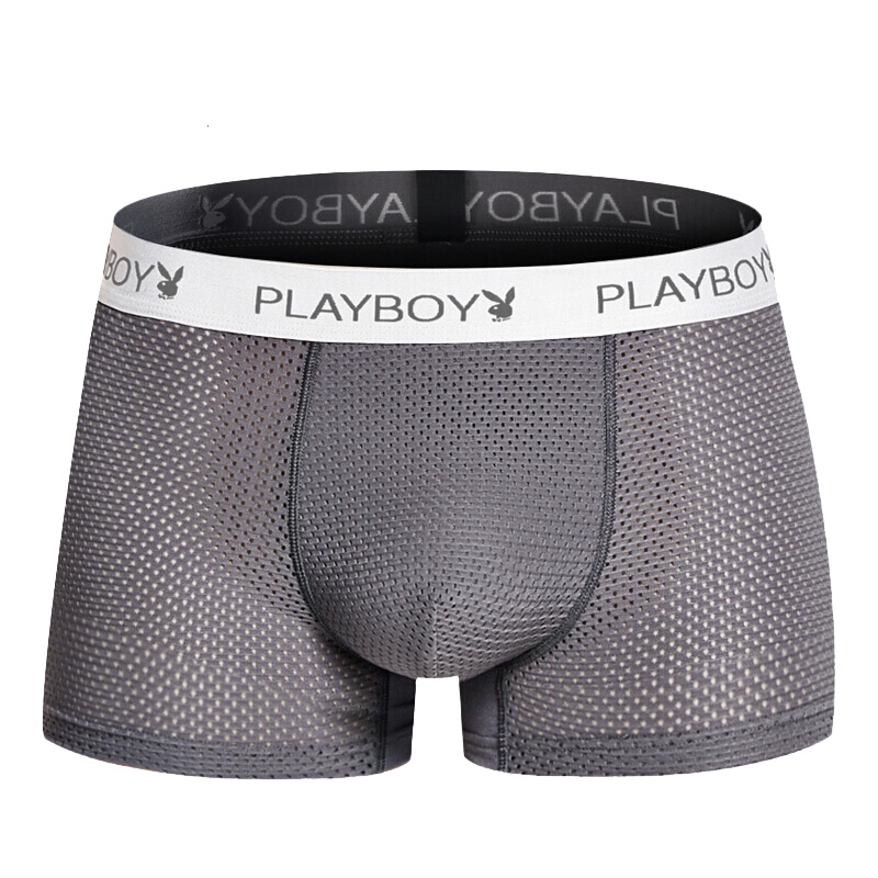 花花公子内裤男士平角四角裤头冰丝多款印花5330-Z81条装