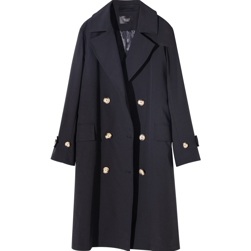 娅丽达女装2019秋新款韩版时尚宽松风衣中长款休闲大衣外套女