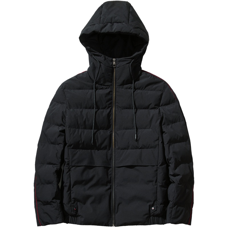 千纸鹤男装棉衣2018冬季新品时尚潮流连帽修身男士冬季外套65067