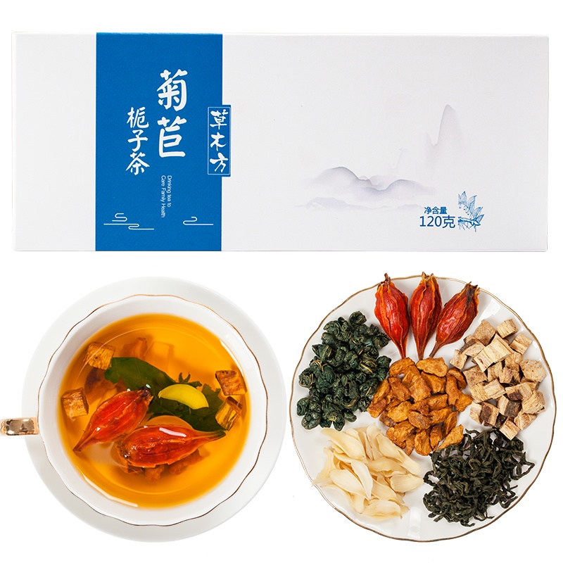 草木方菊苣栀子茶降尿痠高酸清肽排痠秀正品根中藥葛根莓茶百合桑叶茶青钱柳葛根配方青酸茶男士养生茶独立茶包