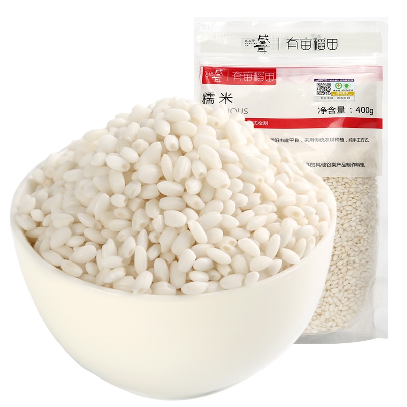 盛耳 圆糯米400g 五谷杂粮粗粮 新货白粽子米江米饭粥团东北特产