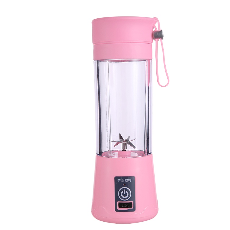 炸果汁榨汁机家用水果小型便携法耐(FANAI)式多功能充电动迷你豆浆随身榨汁杯 六叶刀(塑料款)粉色+送礼