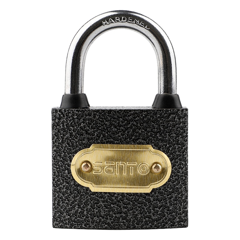 赛拓(SANTO)喷塑铁挂锁,带防水塑料圈(38MM)0059-T可定制通开100把起 锁具