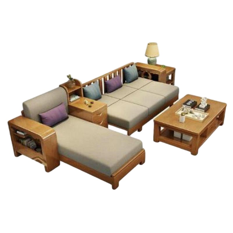 逐鹿中原现代简约 新中式实木沙发XH-453客厅接待沙发 三人位+垫子