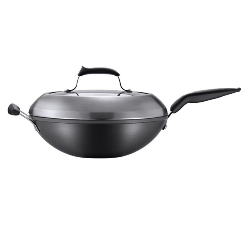 苏泊尔 SUPOR 火红点4代钛金刚无油烟32cm不粘炒锅钢玻盖PC32HA3 G