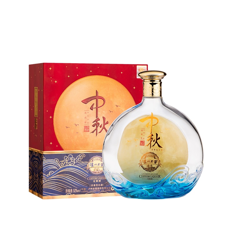 泸州老窖 2018戊戌年中秋酒 节庆定制酒 礼盒装 52度 浓香型白酒 969ml单瓶装