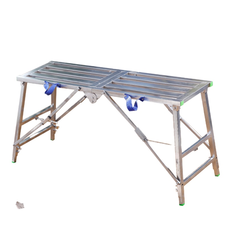 马凳折叠升降加厚便携装修施工伸纳丽雅缩马镫多功能梯子家用马橙脚手架 新升级款加厚方管面180*30高度145cm送配件