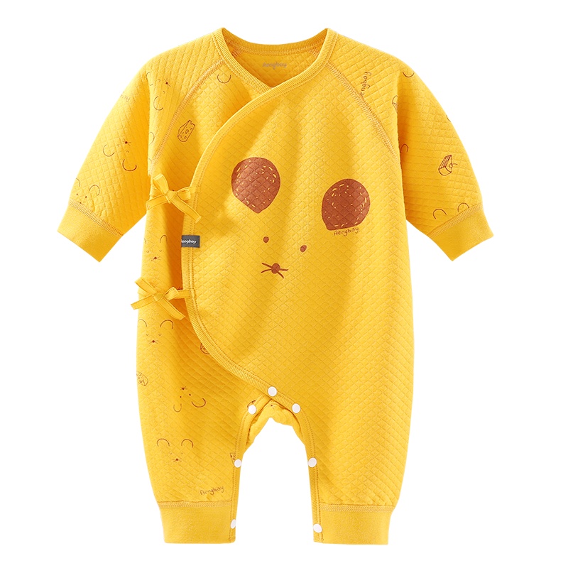 Aengbay 初生和尚服婴儿初生春秋鼠宝宝秋装新生儿外出服哈衣爬服