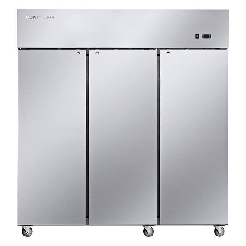 摩威尔CRT48-4P商用厨房风冷冰箱风冷冰柜立式玻璃三门全冷冻保鲜柜冷柜厨房冰柜