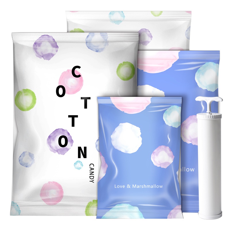 收纳博士太阳花2超大3小号配手泵套装棉被子羽绒衣物整理收纳袋 防霉袋抽空气旅行袋 压缩袋