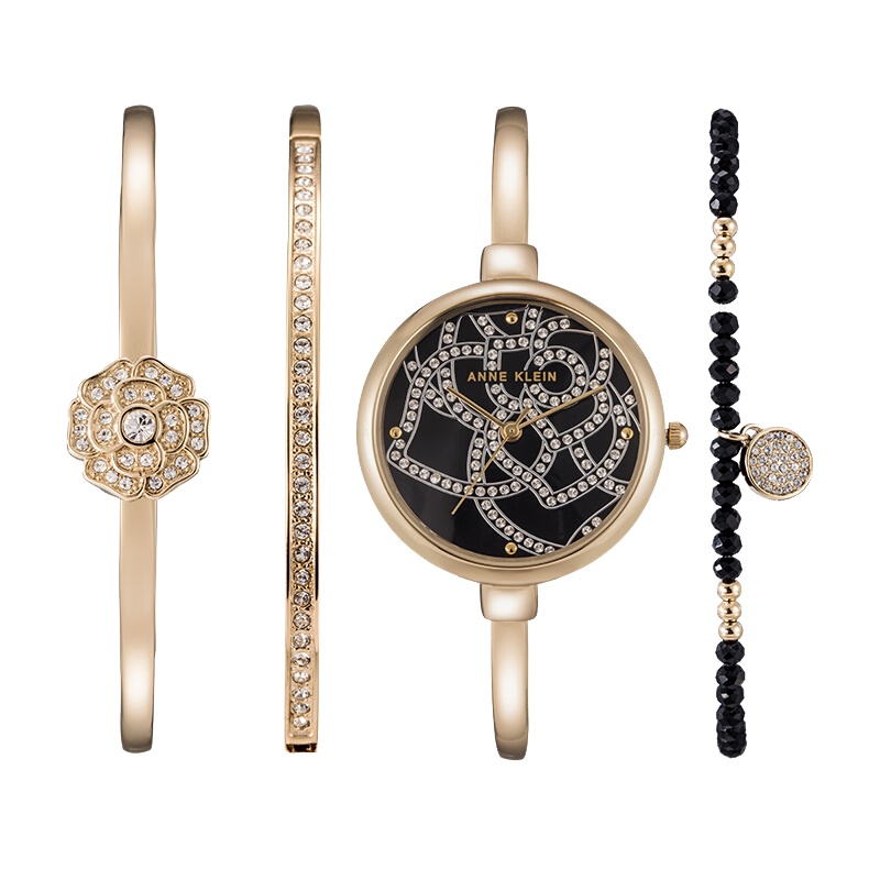 安妮克莱因（ANNE KLEIN）魅力潮流系列潮流时尚套装石英女士手表AK/3080GBST