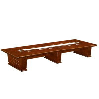 巨高办公家具实木贴皮简约中式会议桌